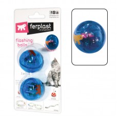 FERPLAST CAT FLASHING BALLS 4cmDIA 2pcs/card Loose packing 