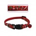 ADJUSTABLE CAT COLLAR w/BELL - 8mm X 6"-9"L - FESTIVE RED 5pcs/pkt  