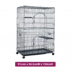 PEPETS CAT CAGE 91cmLx56.5cmWx130cmH - BLACK 1pc/outer