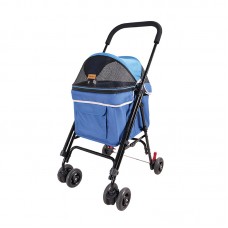 IBIYAYA ASTRO GO LITE PET STROLLER-GRUNGY BLUE Cabin:38cmLx31cmWx43cmH Stroller:57cmLx44cmWx94cmH   