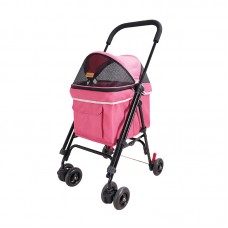 IBIYAYA ASTRO GO LITE PET STROLLER-ROSE PINK Cabin:38cmLx31cmWx43cmH Stroller:57cmLx44cmWx94cmH  