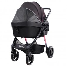 IBIYAYA RETRO LUXE PET STROLLER - PRISM BLACK stroller : 84cmLx66cmWx102cmH 1pc/outer 