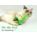 DOGLEMI CATNIP TOYS FOR CAT KITTY FISH SHAPE INTERACTIVE FRENCY SIZE :22cmx22cm -PINK,GREEN 1pc/pkt 