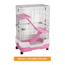 PEPETS SMALL ANIMAL CAGE 65cmLx43cmWx95cmH - PINK 1pc/outer