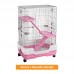 PEPETS SMALL ANIMAL CAGE 65cmLx43cmWx95cmH - PINK 1pc/outer 